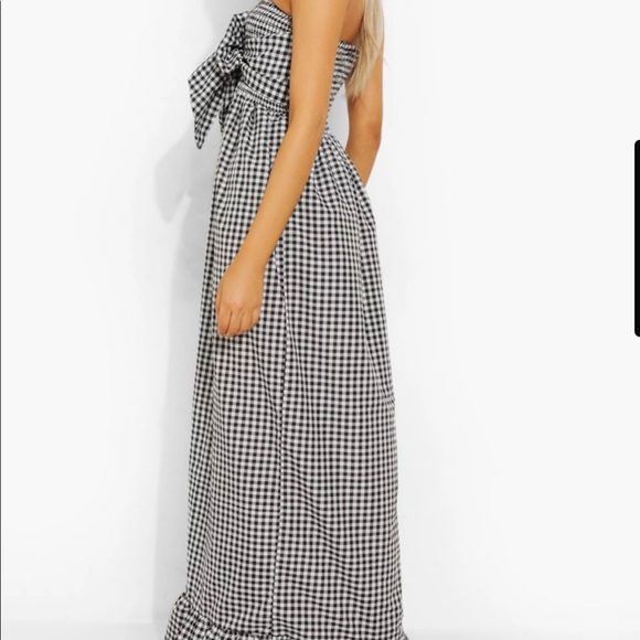 Gingham knot front maxi dress - Picture 8 of 9